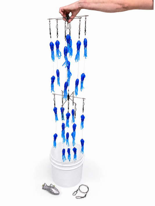 Epic Fishing Co Bucket Dredge - 29 Phat Squids - Blue