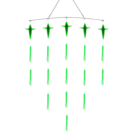 Epic Fishing Co Bulb Squid Spreader Bar Green Bird