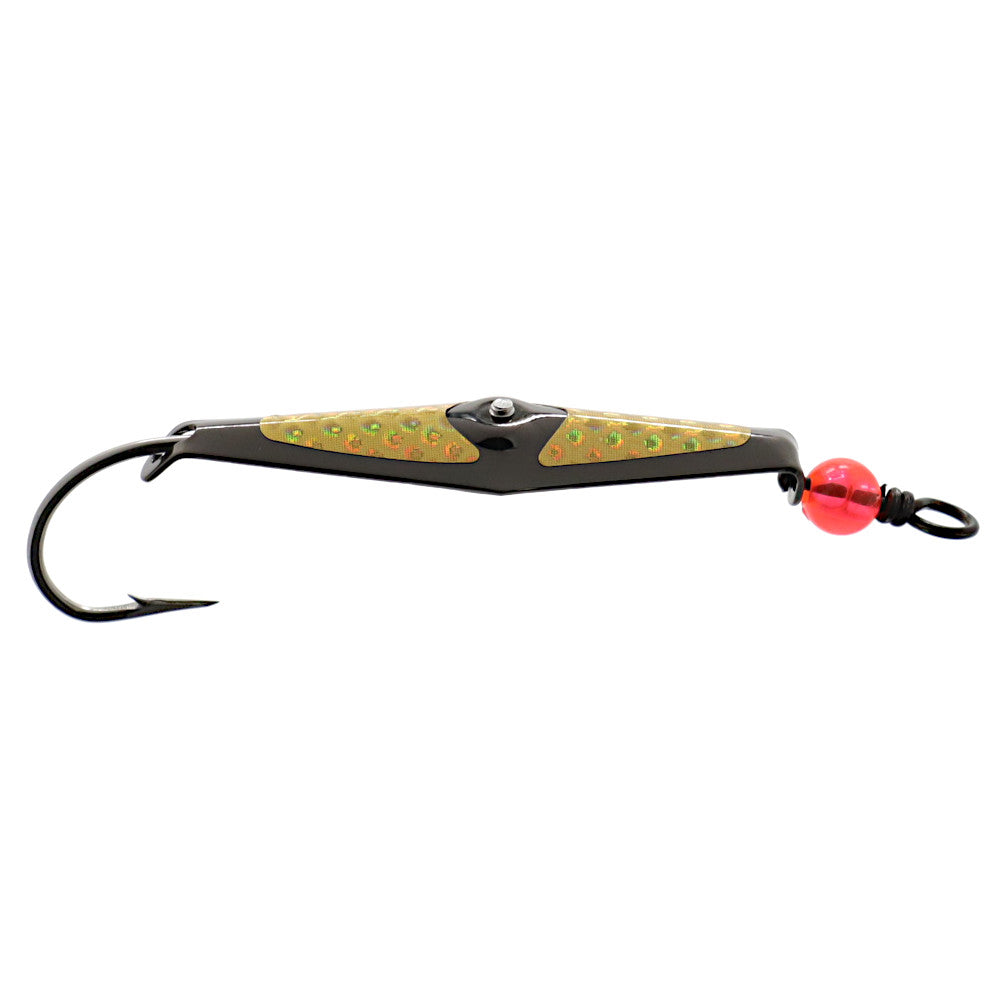 black chrome clarkspoon trolling lure gold flash tape