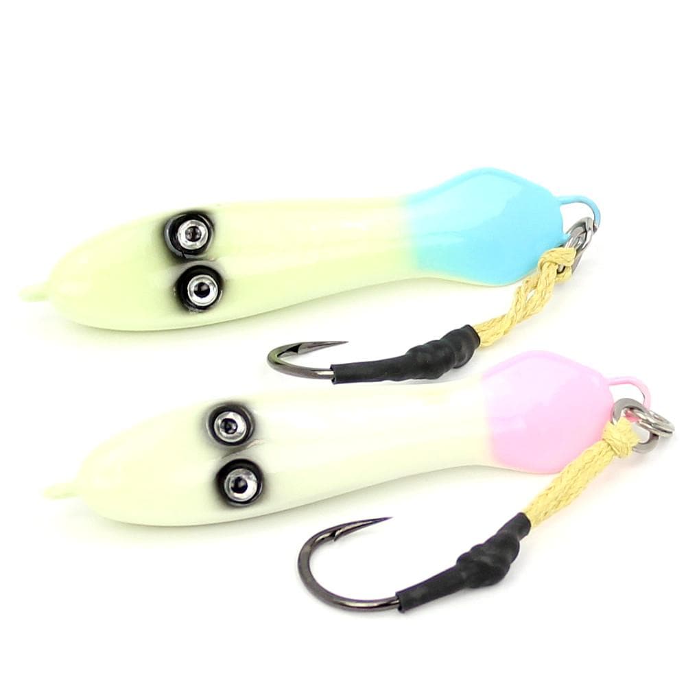 bluewater candy fishing lures Blue Water Candy Roscoe Jig | Glow Squid 4-11oz