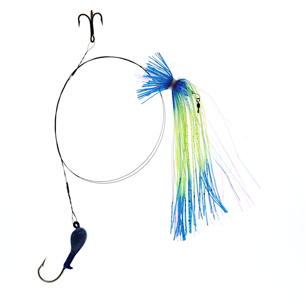 Dead Bait King Rig Blue Water Candy Blue Chartreuse Hot Shot