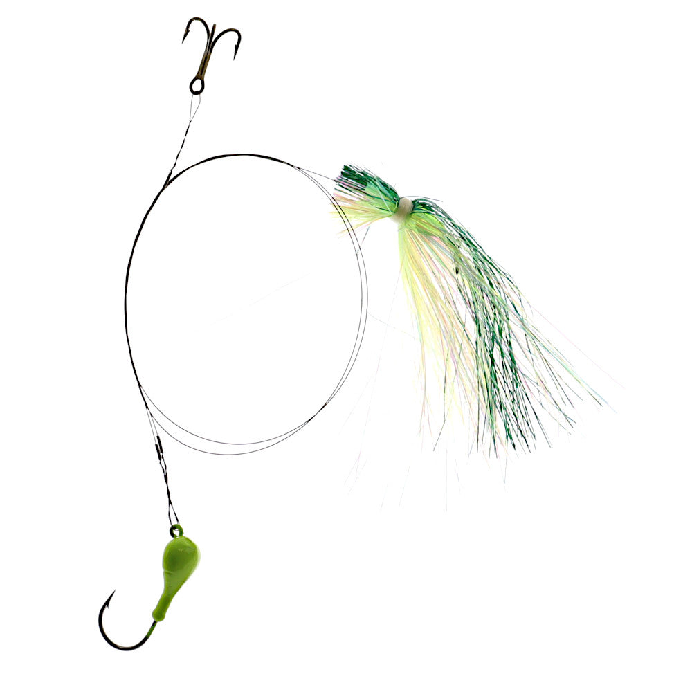 Dead Bait King Rig Blue Water Candy Green Mylar