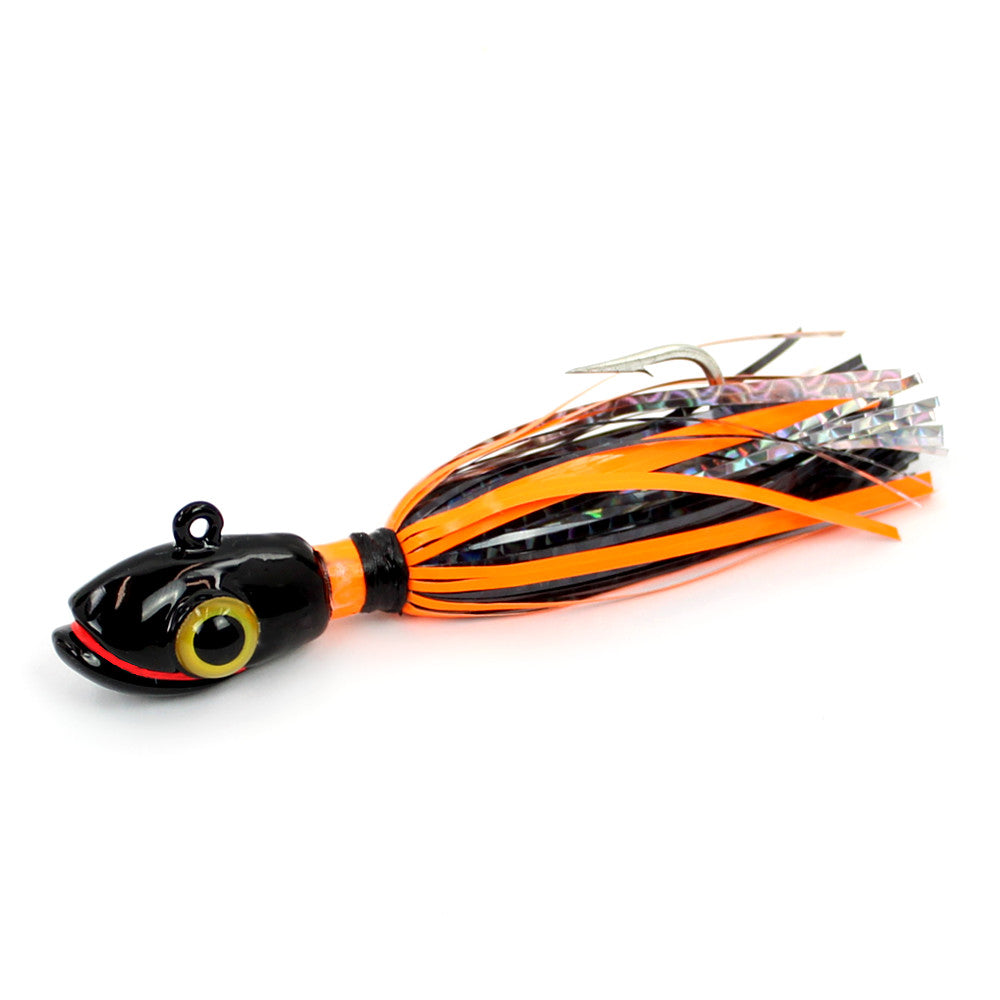 Mylar Bucktail Jig Black Orange