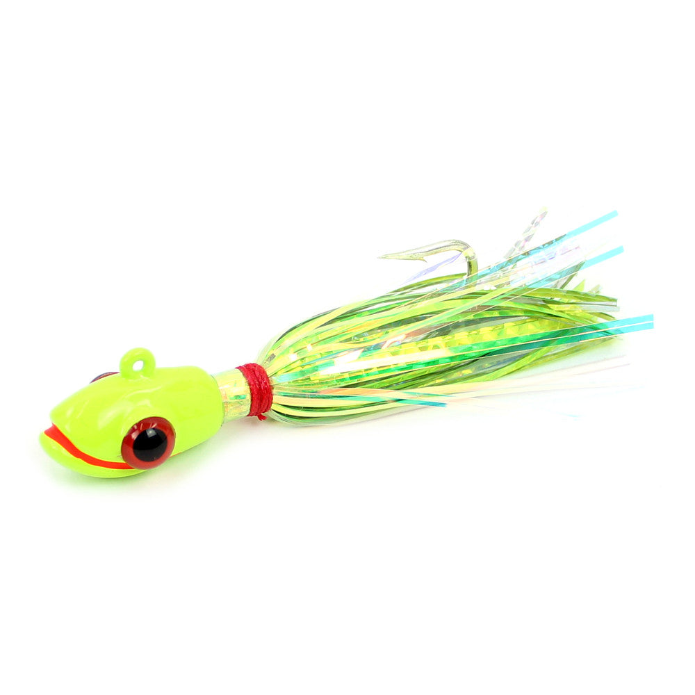Mylar Bucktail Jig Green Chartreuse