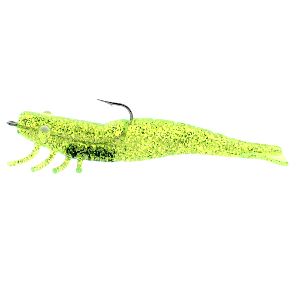 DOA Shrimp 3 Pack Chartreuse Glitter