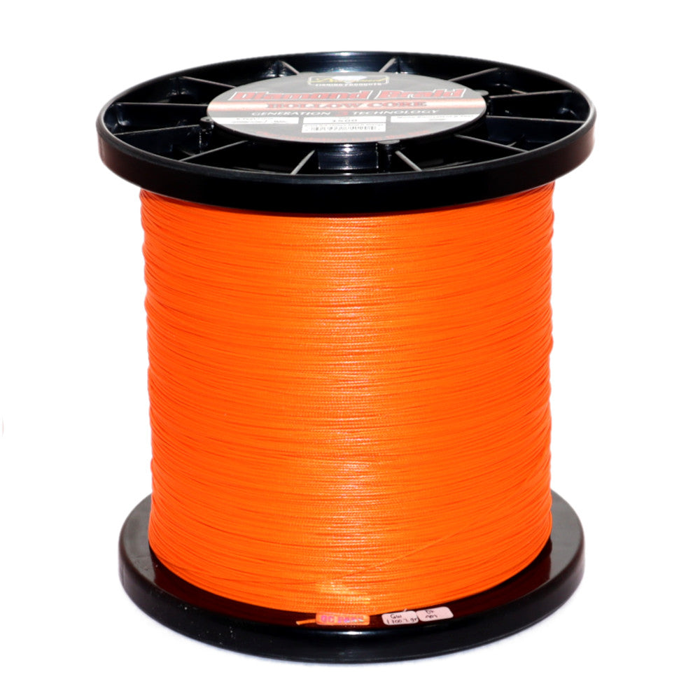 Diamond Hollow Core Braid Gen 3 Orange 1500 Yard