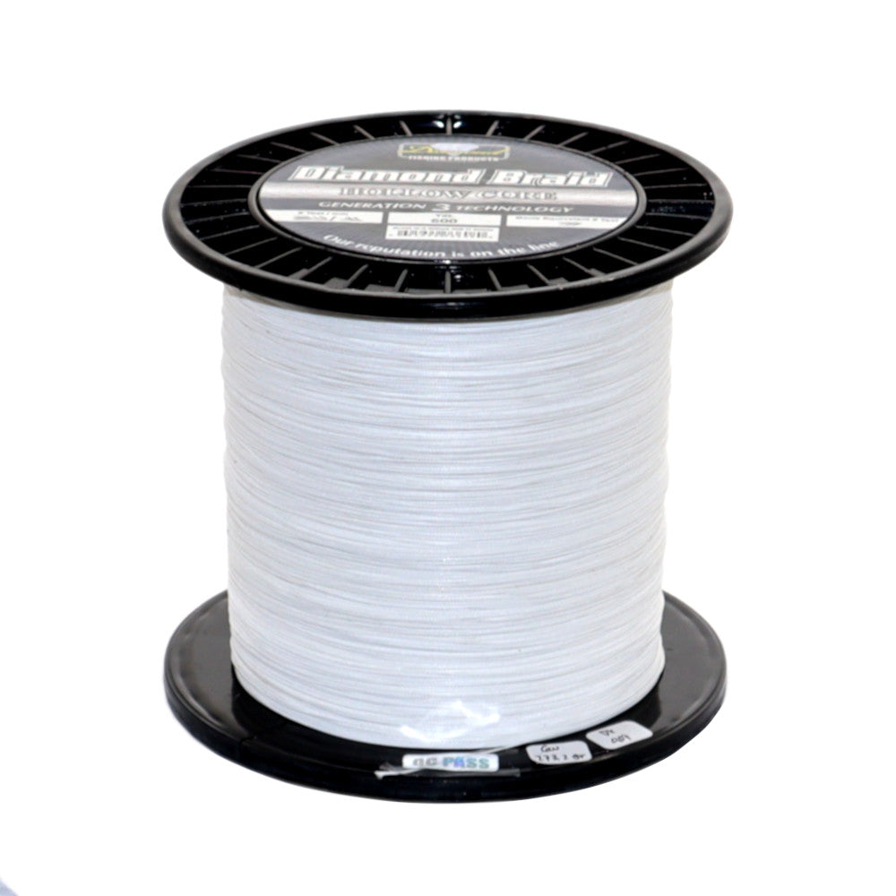 Diamond Hollow Core Gen III Braid White 600 Yard