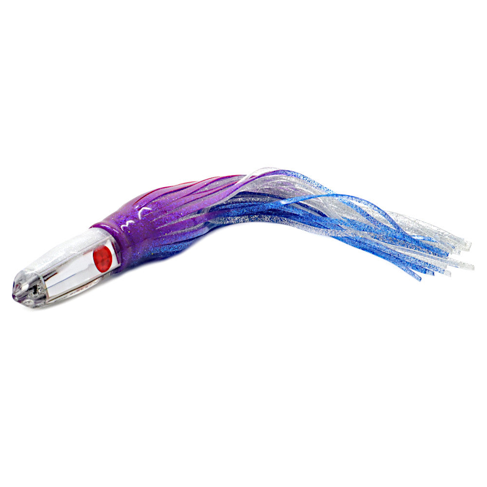 Epic Wahoo Bullet Jet 12 Trolling Lure Blue Purple Crystal Mirror