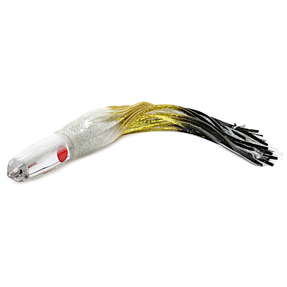 Epic Bullet 12 Wahoo Trolling Lure Silver Gold Black Crystal Mirror