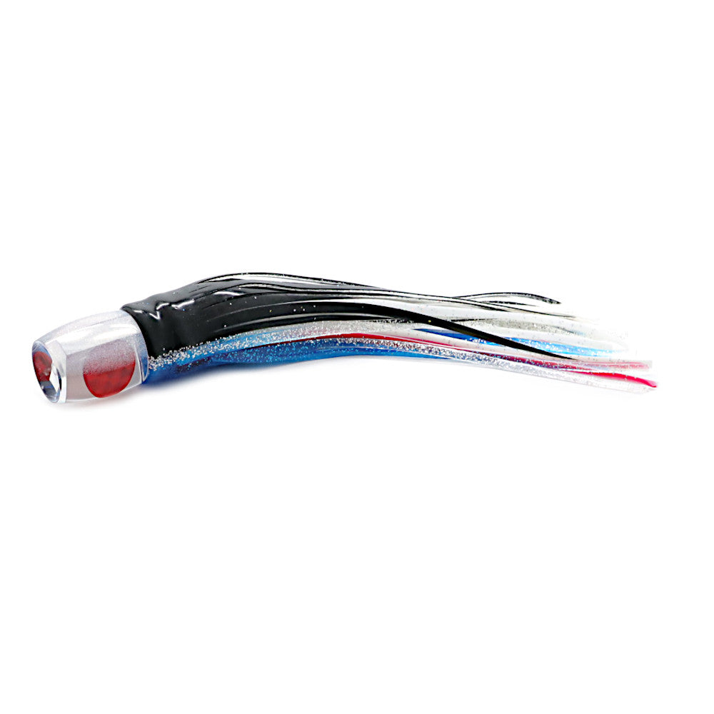 Epic Cup Face Trolling Lure Black Blue Crystal Mirror