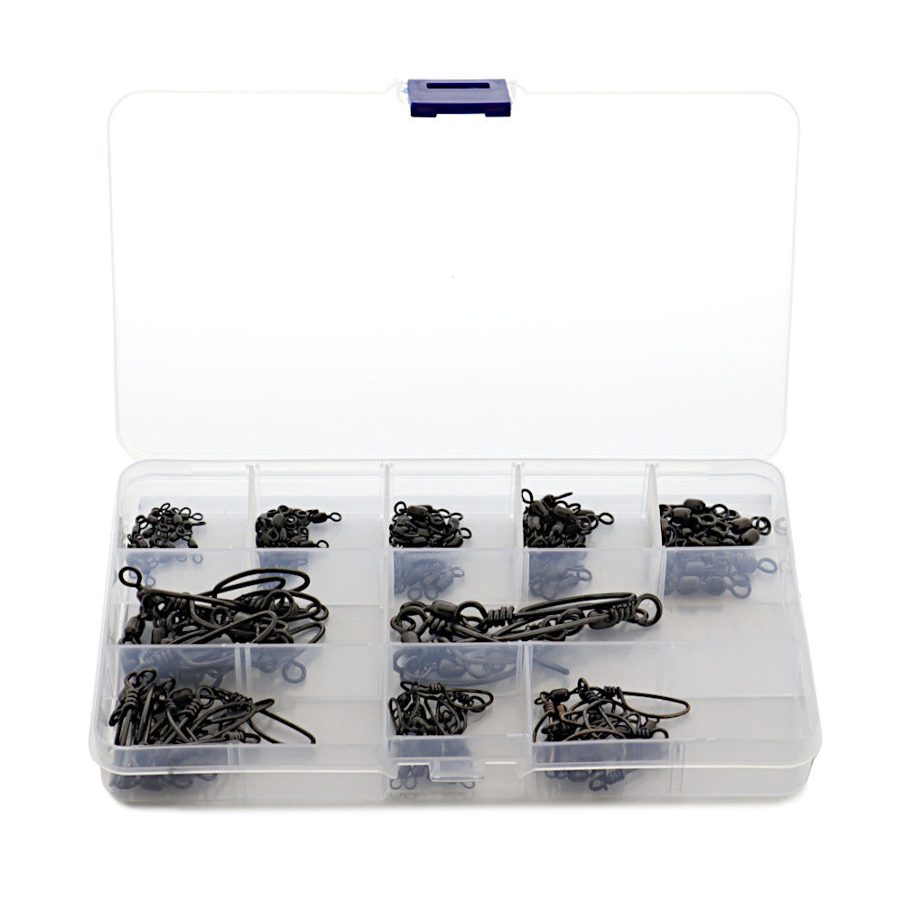 crane fishing tackle box Stainless Steel Light Tackle Crane Swivel Kit | 145 Pieces