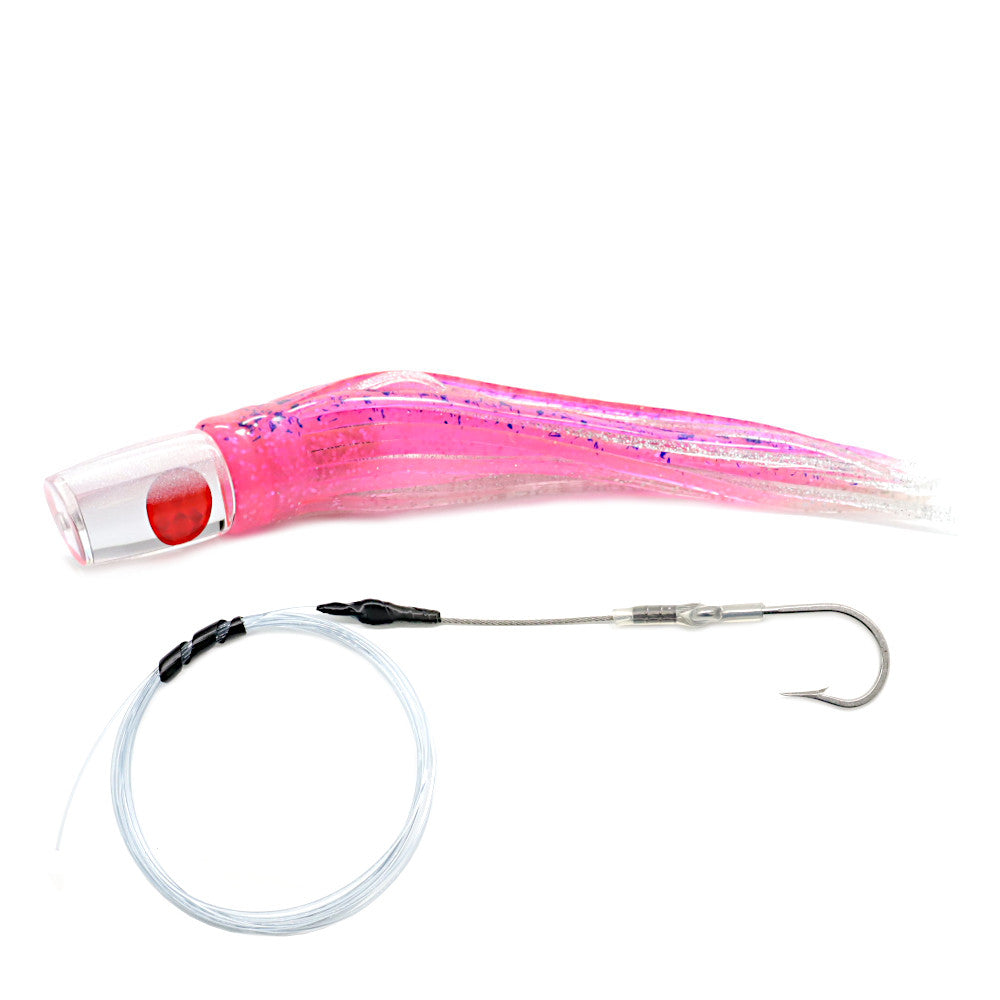 Epic Slant Face Trolling Lure Pink Blue Rigged