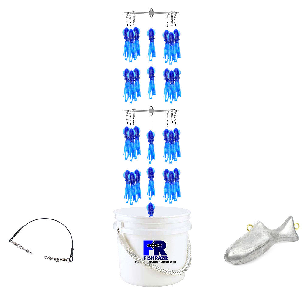 Fish Razr Phat Squid Bucket Dredge Blue