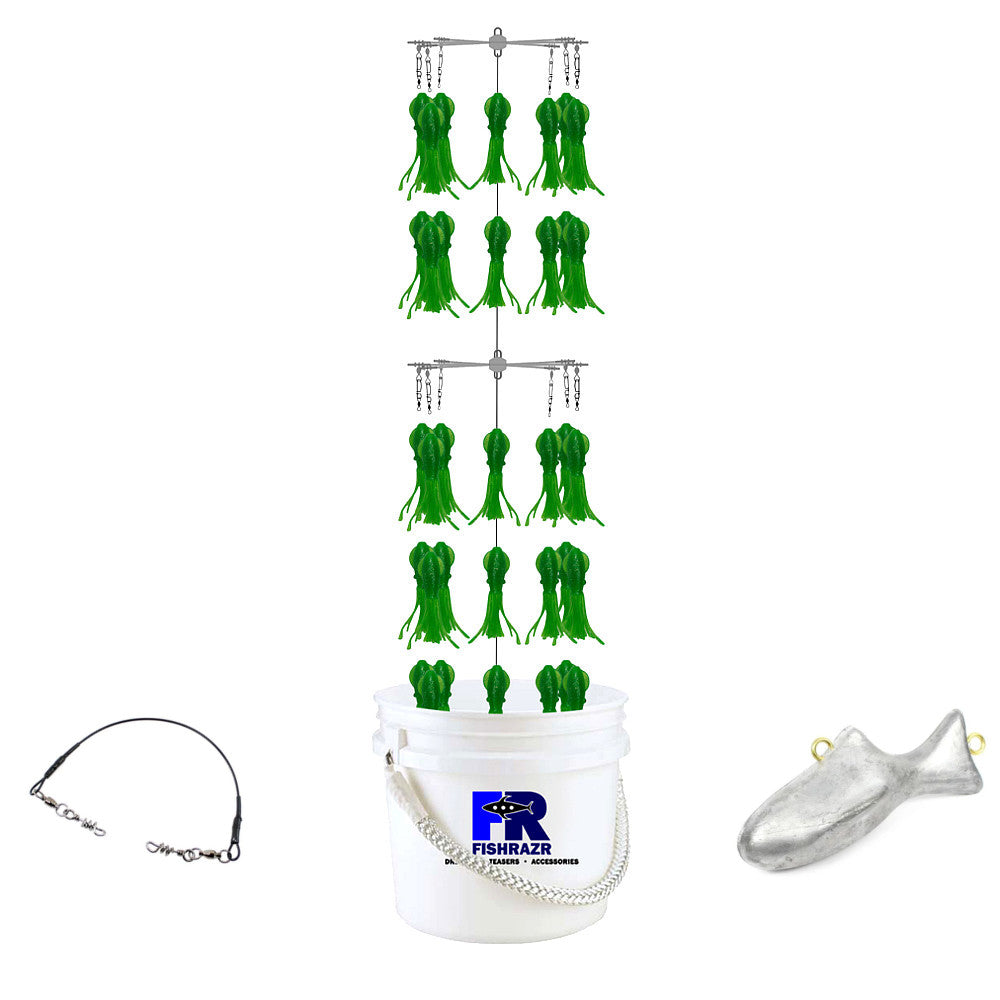 Fish Razr Phat Squid Bucket Dredge Green