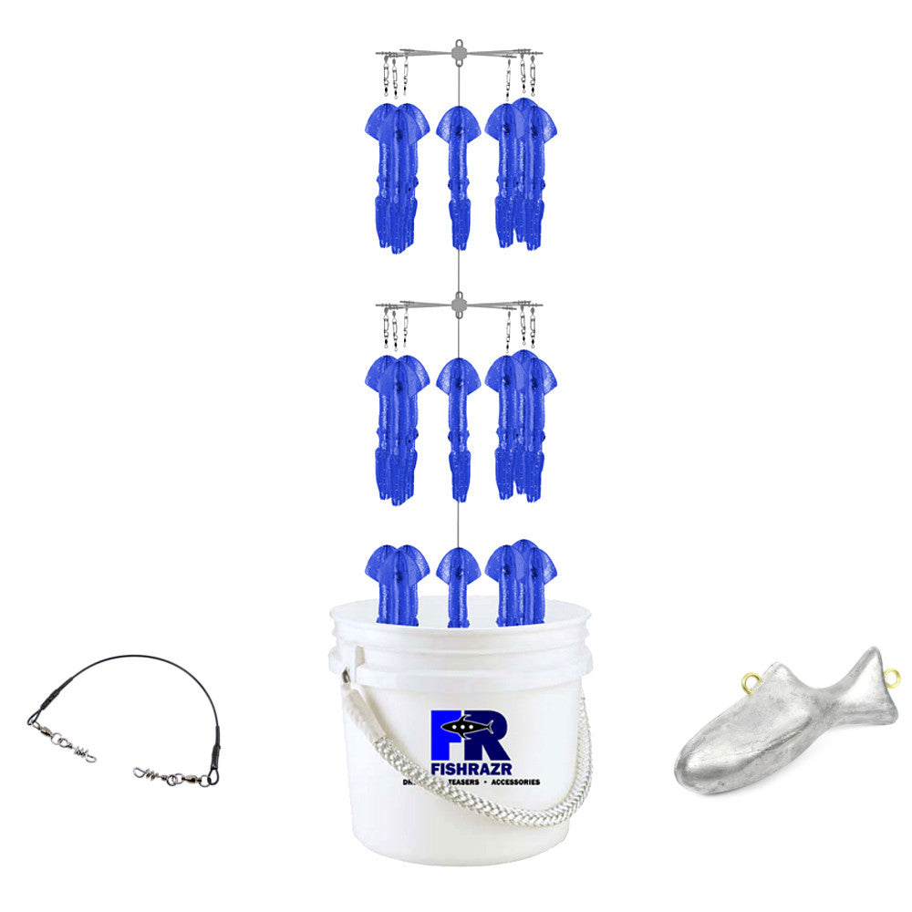 Fish Razr Squid Bucket Dredge Blue