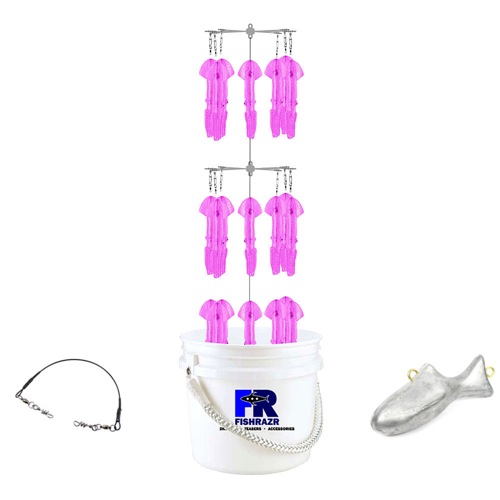Fish Razr Squid Bucket Dredge Pink