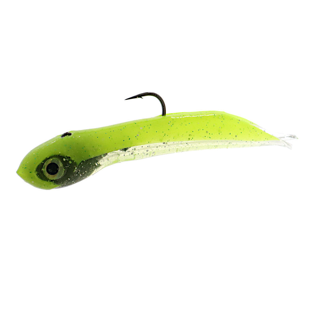 hookup baits tube jig soft plastic neon green silver