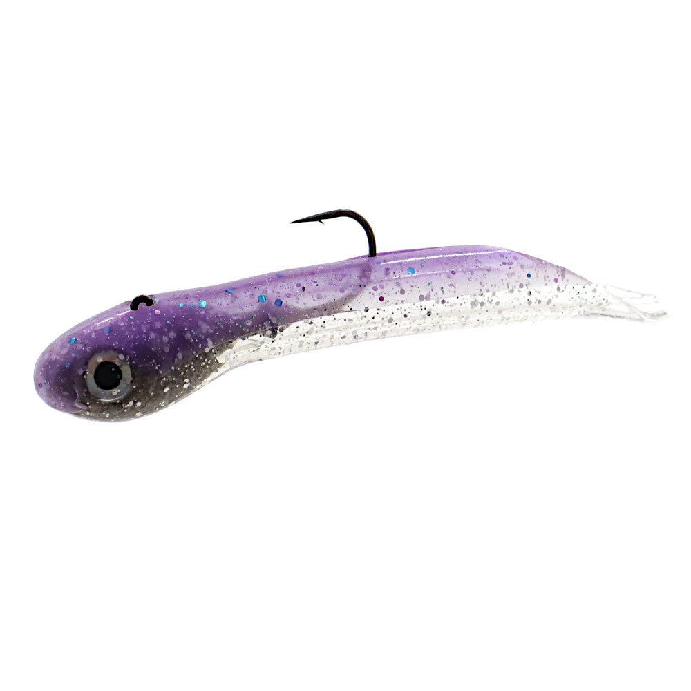 hookup baits tube jig soft plastic purple silver