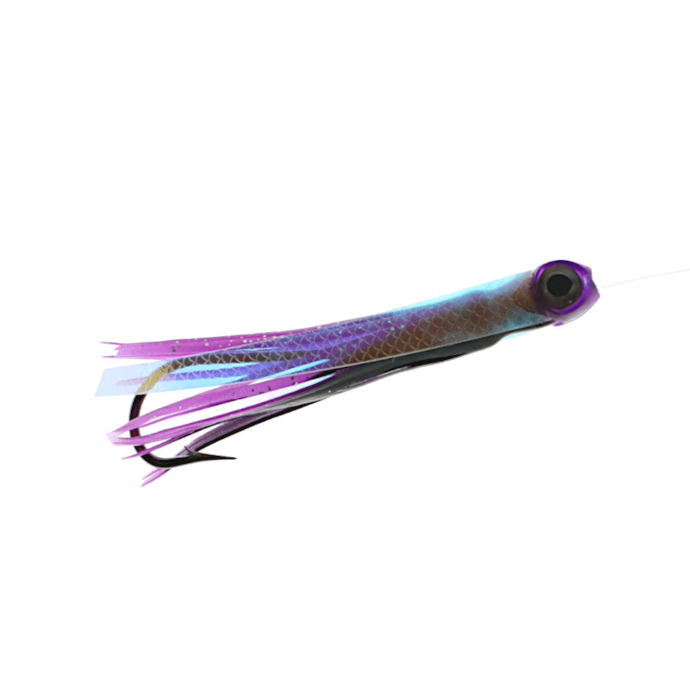 Islamorada Flyer Flying Fish Trolling Lure Black Purple Small Rigged