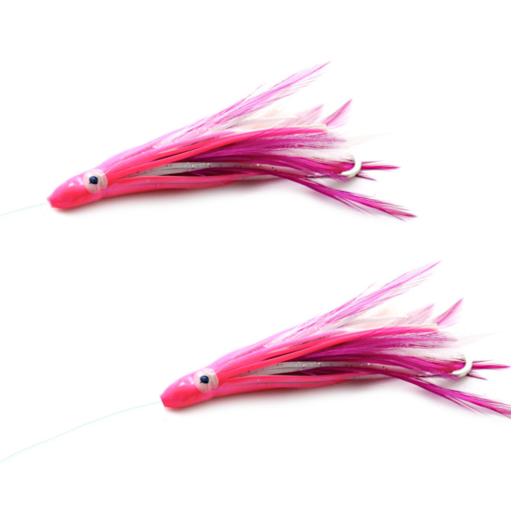 Jaw Lures Mahi Tuna Feather Pink White
