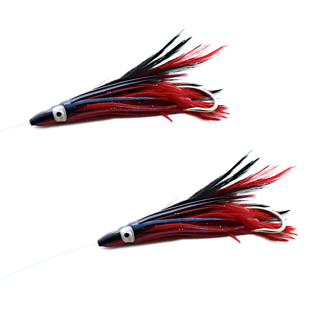 Jaw Lures Tuna Mahi Feather Red Black