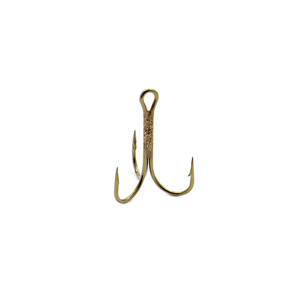 Mustad 3551 BR classic treble hook bronze finish