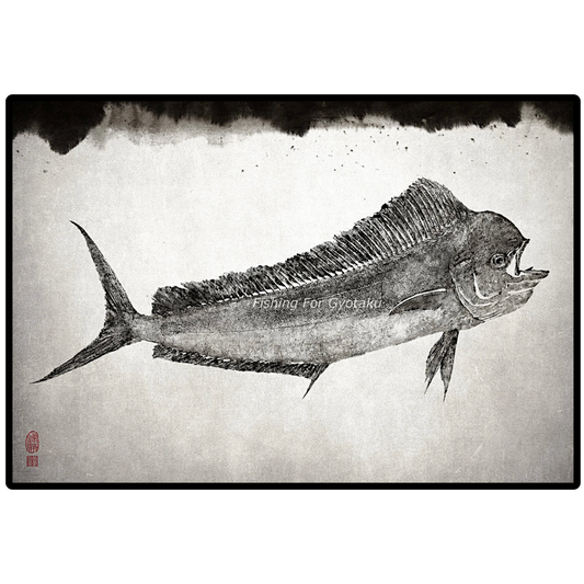 Mahi Mahi Gyotaku Artwork Print by Dwight Hwang
