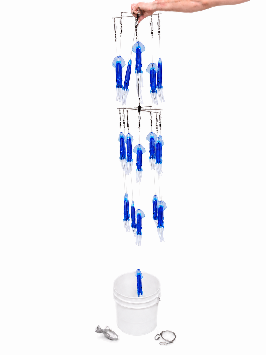 Epic Fishing Co Bucket Dredge - 22 Squids - Blue
