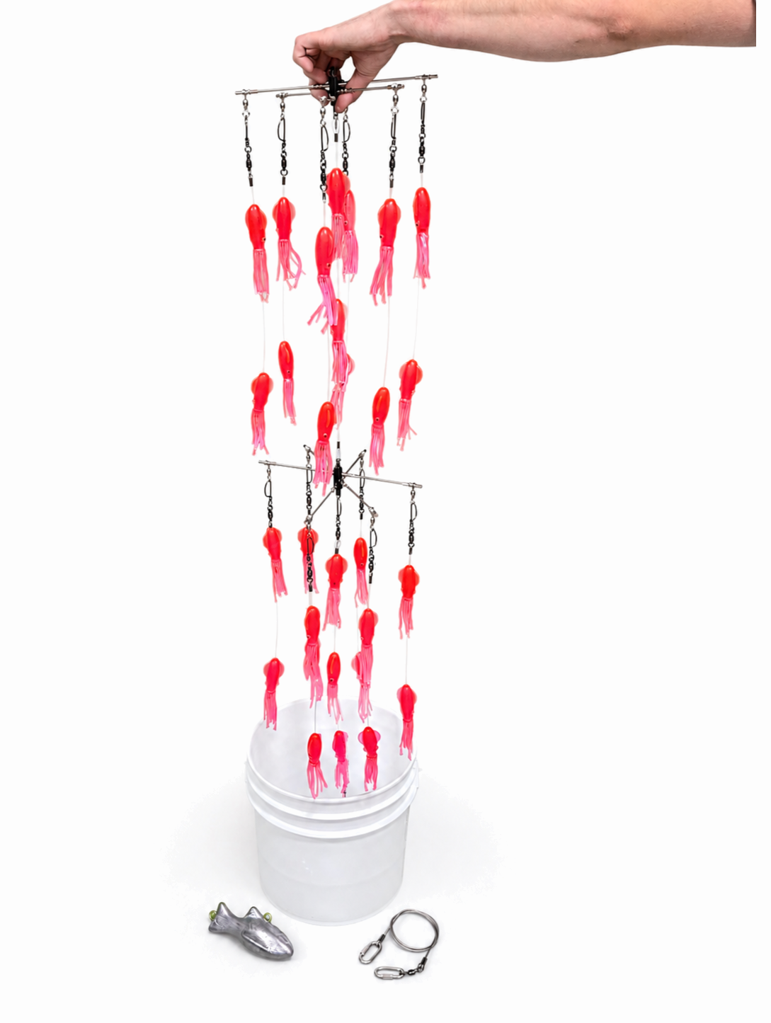 Epic Fishing Co Bucket Dredge - 29 Phat Squids - Pink