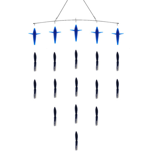 Epic Fishing Co bulb squid spreader bar blue birds blue squid