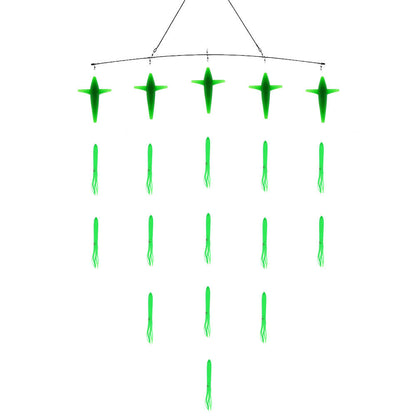 Epic Fishing Co Bulb Squid Spreader Bar Green Bird