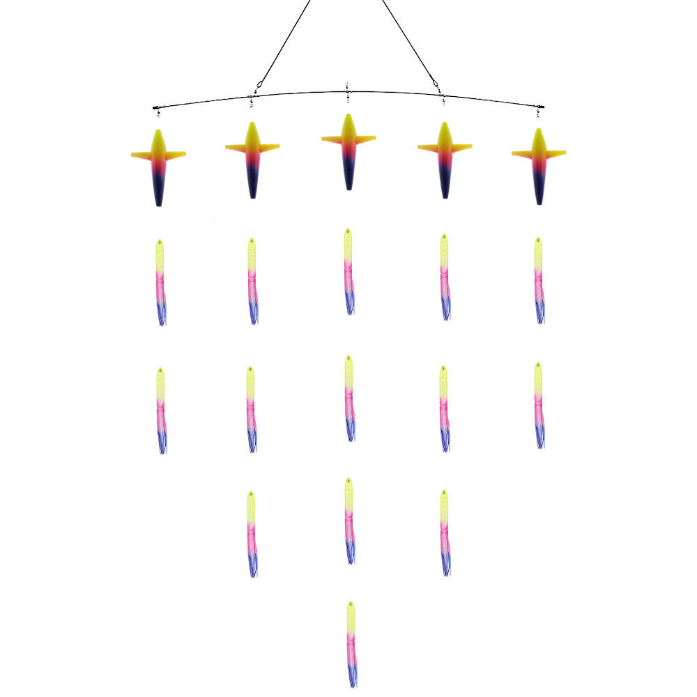 Epic Fishing Co Bulb Squid Spreader Bar Rainbow