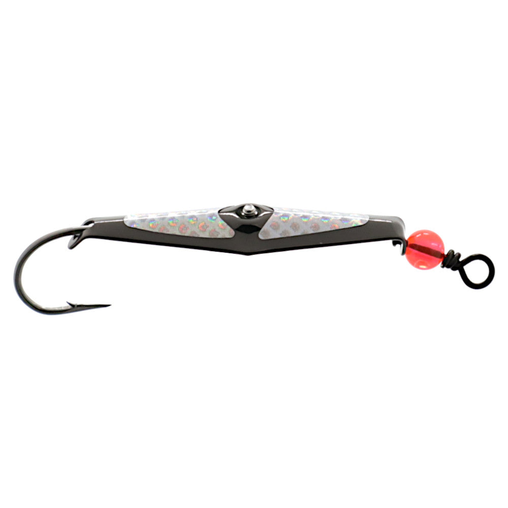 black chrome clarkspoon trolling lure silver flash tape