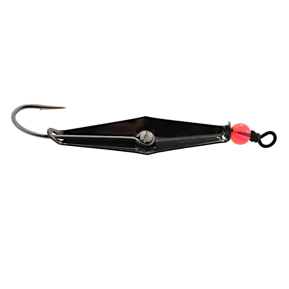 black chrome clarkspoon trolling lure under side hook