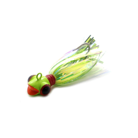Blue Water Candy Grinning Gus Mylar Jig Chartreuse