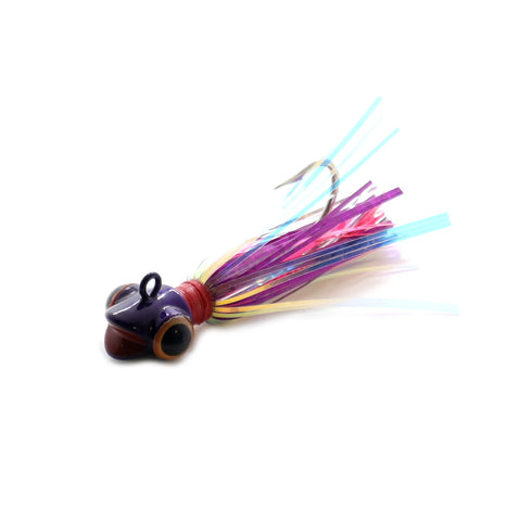 Blue Water Candy Grinning Gus Mylar Jig Purple