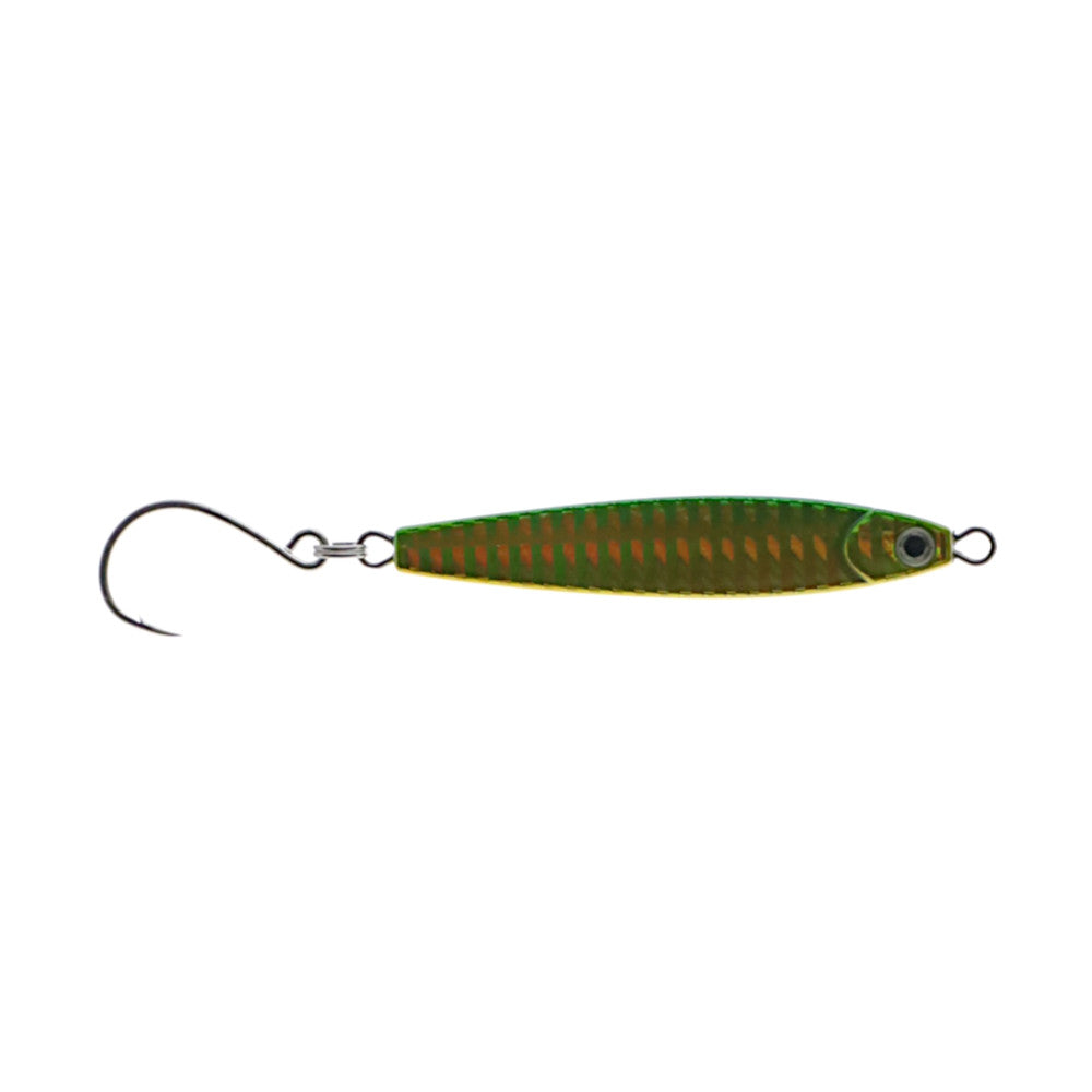 Clarkspoon stick jig inline single hook green chartreuse