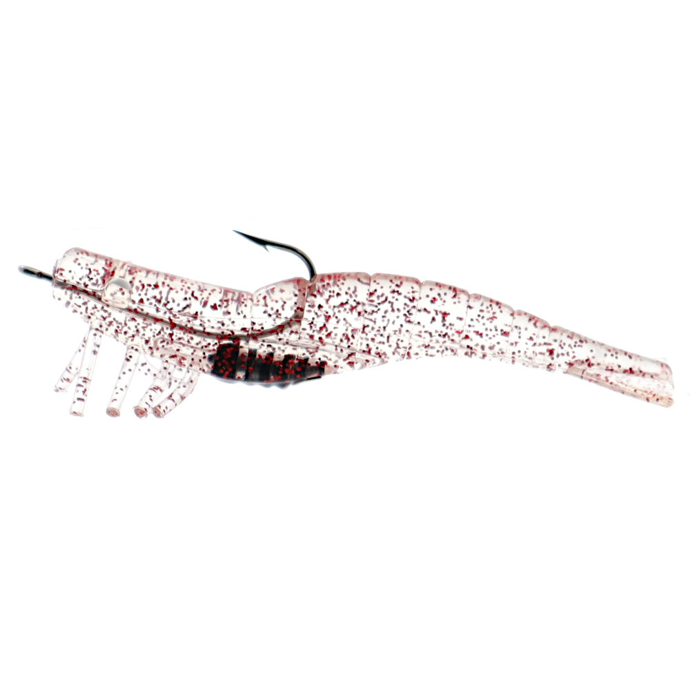 DOA Shrimp 3 Pack Clear Red Glitter