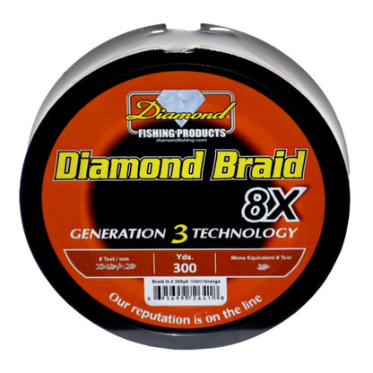 Diamond Braid Gen III 8X Solid - Braided Fishing Line - Offshore Saltwater Trolling