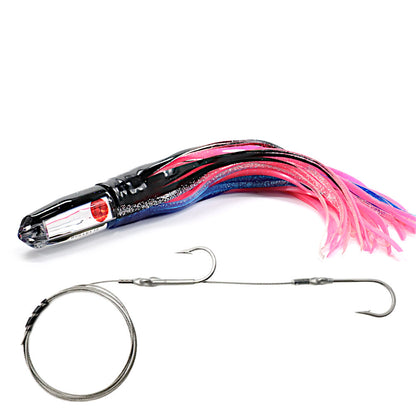 epic black mirror wahoo trolling lures black pink blue rigged