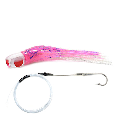Epic Cup Face Trolling Lure Pink Blue Silver Crystal Mirror Rigged