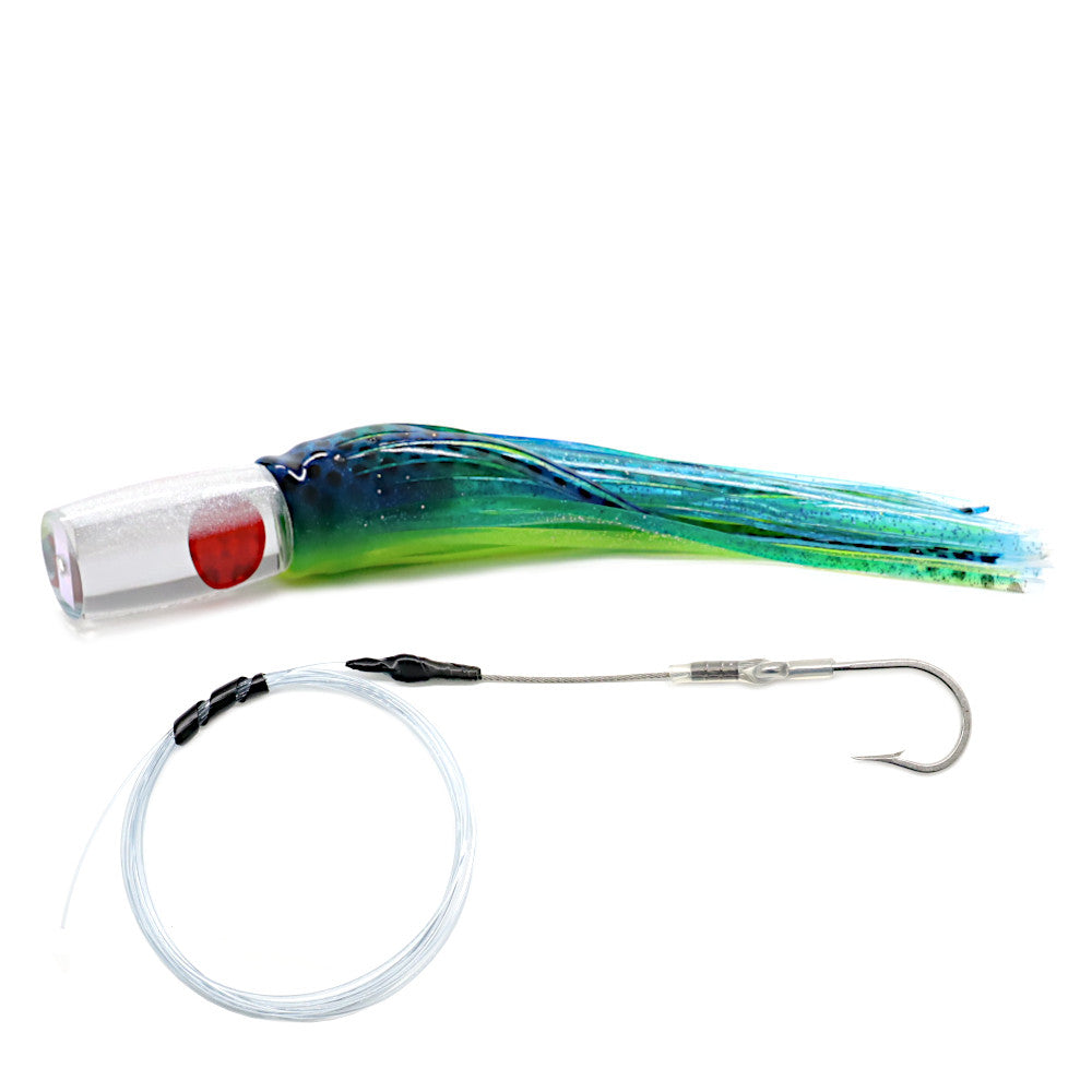 Epic Flat Face 8 Trolling Lure Mahi Crystal Mirror Rigged