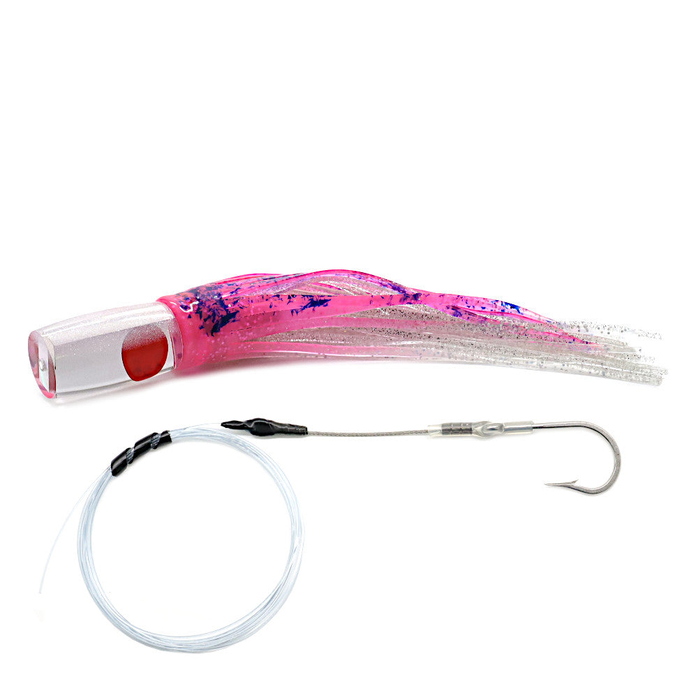 Epic Flat Face 8 Trolling Lure Pink Blue Silver Crystal Mirror Rigged