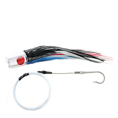 Epic Slant Head Trolling Lure Blue Black Crystal Mirror Rigged