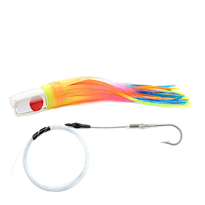 Epic Slant Head Trolling Lure Neon Rainbow Crystal Mirror Rigged
