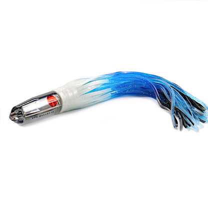 Epic black mirror wahoo lure black white blue unrigged