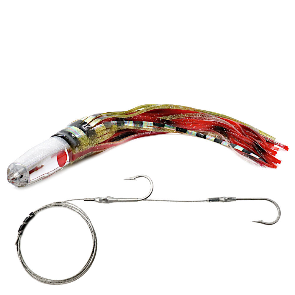 Wahoo Bullet Jet Trolling Lure | Epic Fishing Co - Red/Gold/Foil