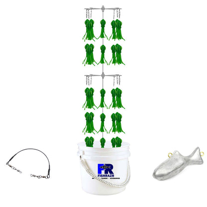 Fish Razr Phat Squid Bucket Dredge Green