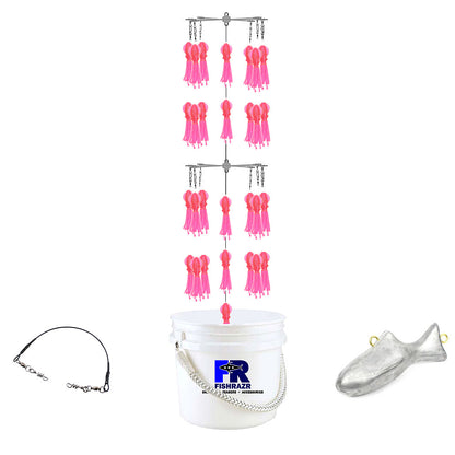 Fish Razr Phat Squid Bucket Dredge Pink