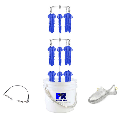 Fish Razr Squid Bucket Dredge Blue